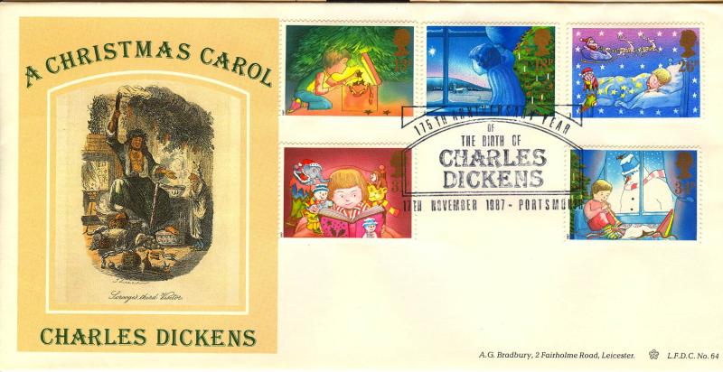 1987 (11) Christmas - Bradbury LFDC 64 Official