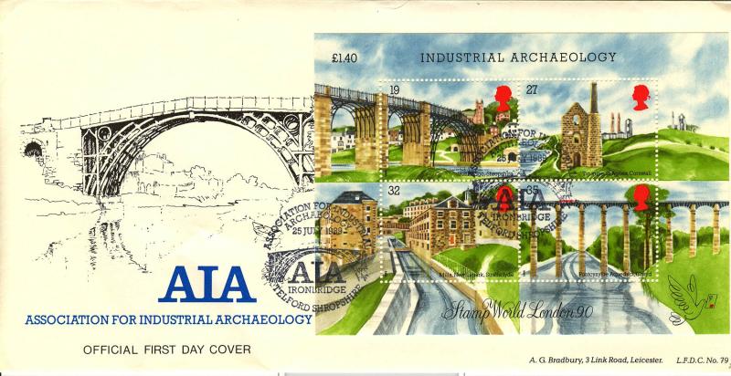 1989 (07) Industrial Archaeology (M/S) - Bradbury LFDC 79 Official