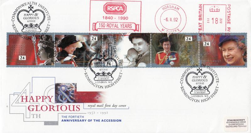 1992 (02) Accession - RM - Commonwealth Institute H/S + RSPCA Meter Mark