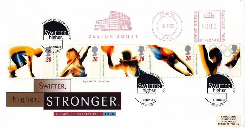 1996 (07) Olympics - RM - Much Wenlock H/S + Design House Meter Mark