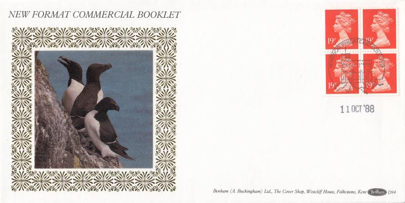 1988 (10) 76p Window Booklet - Benham D94 - Windsor Counter H/S