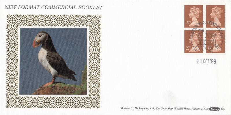 1988 (10) £1.08 Window Booklet - Benham D95 - Windsor Counter H/S