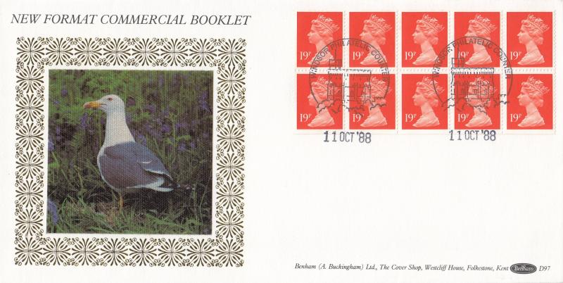 1988 (10) £1.90 Window Booklet - Benham D97 - Windsor Counter H/S