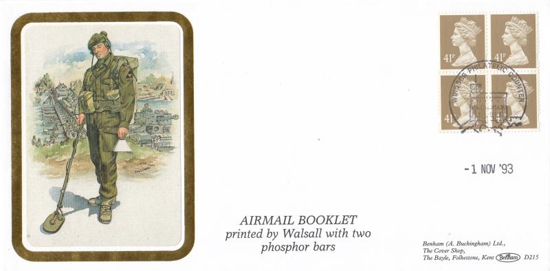 1993 (11) Airmail Booklet - Benham D215 - Windsor Counter H/S