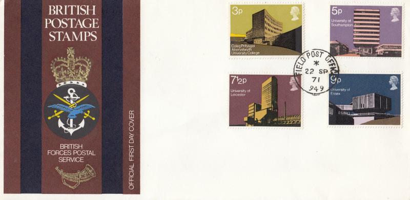 1971 (09) Universities - British Forces Postal Service Cover - Field Post Office 949 CDS