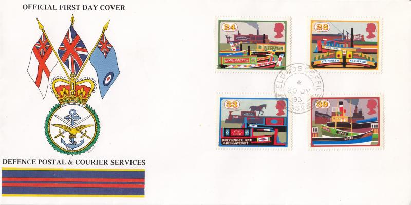 1993 (07) Canals - Defence Postal & Courier Services Cover - Field Post Office 352 CDS