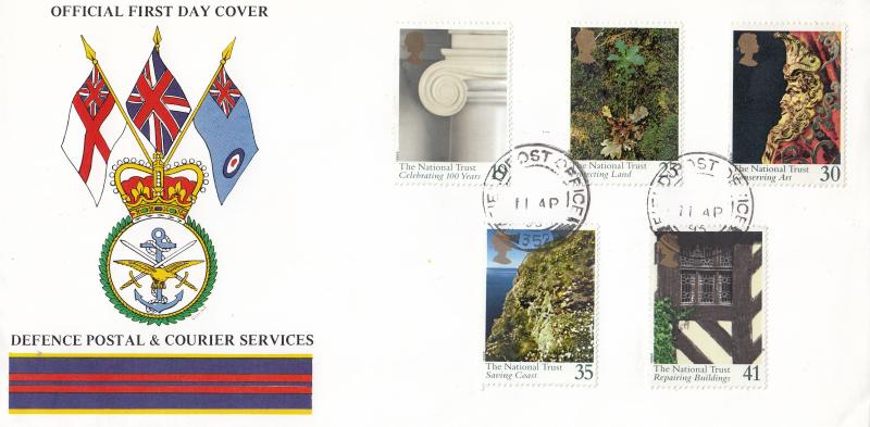 1995 (04) National Trust - Defence Postal & Courier Services Cover - Field Post Office 352 CDS