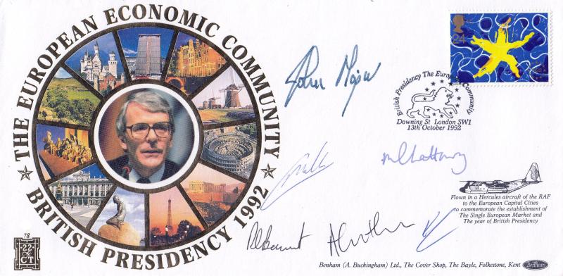 1992 (10) Single Market - Benham Gold (500) Official - Signed by John Major, Roland Beaumont & the Hercules Crew