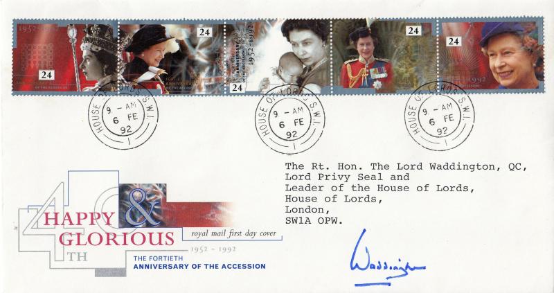 1992 (02) Accession - RM - House of Lords CDS - Signed by Lord Waddington