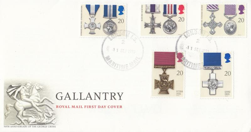 1990 (09) Gallantry - RM - Maritime Mail, London I.S. CDS