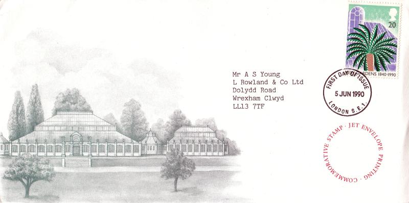 1990 (06) Kew Gardens - Jet Envelope Printing Co Cinderella - London SE1 FDI