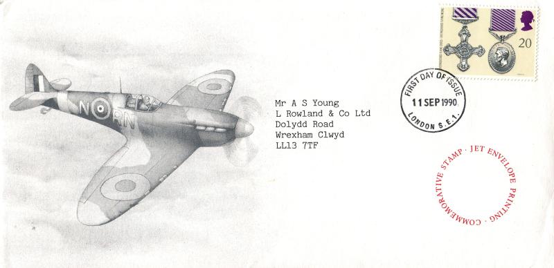 1990 (09) Gallantry - Jet Envelope Printing Co Cinderella - London SE1 FDI