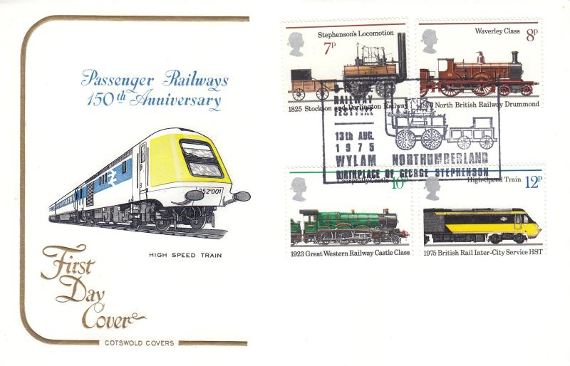1975 (08) Railways - Cotswold - Wylam, Birthplace of George Stephenson H/S