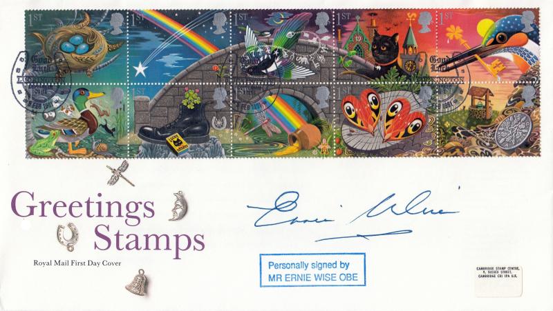 1991 (02) Greetings - RM - Luckington H/S - Signed by Ernie Wise