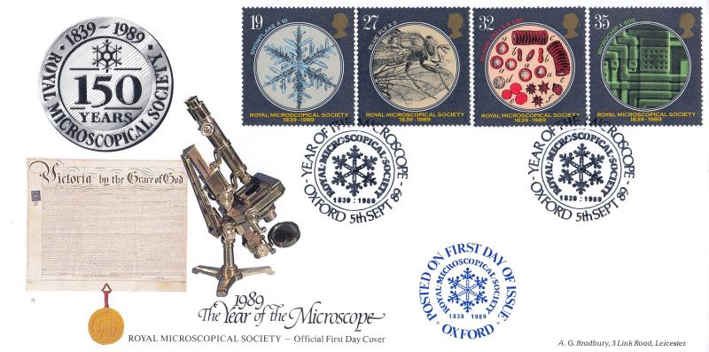 1989 (09) Microcopes - Bradbury Royal Microscopical Society, Oxford Official