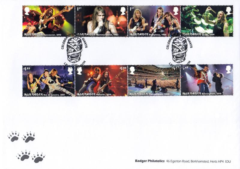 2023 (01) Iron Maiden (Stamps) - Badger Philatelics 'Leyton' Official