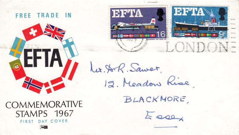 1967 (02) EFTA - Philart - Ship Early Through The Port of London Slogan