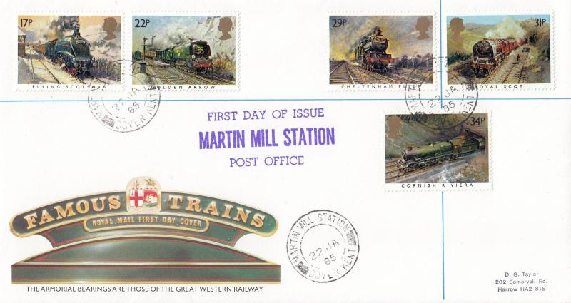 1985 (01) Famous Trains - RM - Martin Mill Station CDS