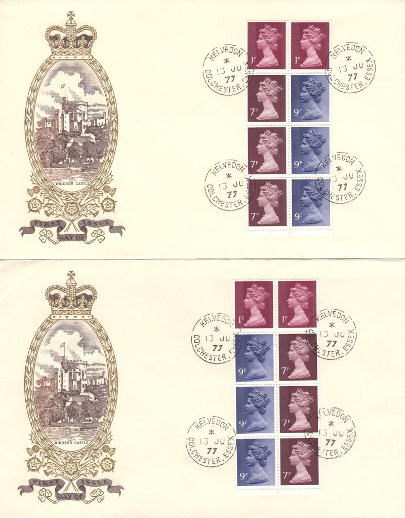 1977 (06) 50p Multi Value Booklet - Philart (Pair) - BOTH Panes - Kelvedon CDS