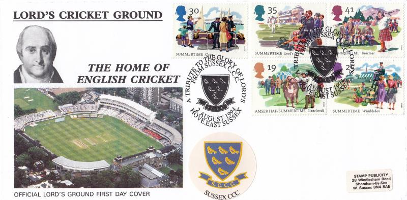 1994 (08) Summertime - SP (Stamp Publicity) Tribute to Lords Official (Sussex)