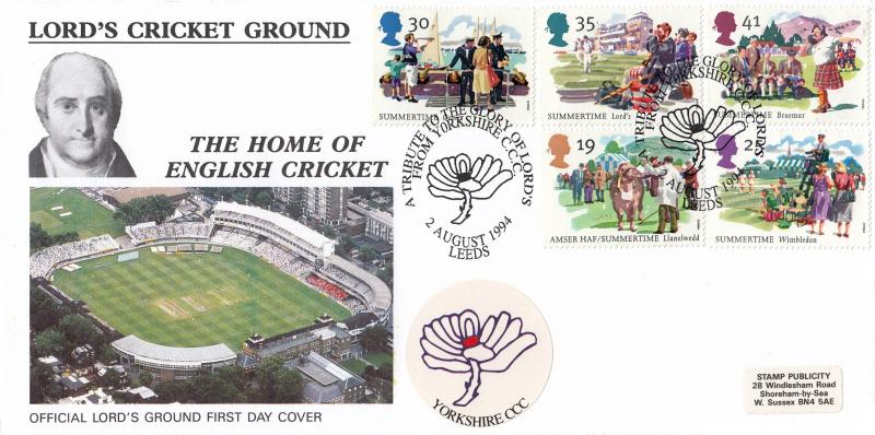 1994 (08) Summertime - SP (Stamp Publicity) Tribute to Lords Official (Yorkshire)