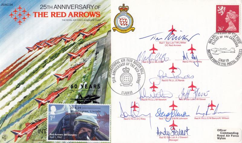 2024 (06) Red Arrows (Stamps) - JS(AC)34 - Doubled - Waddington H/S