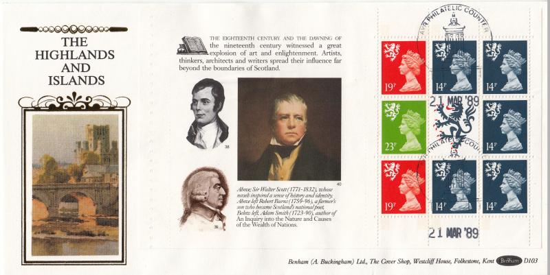 1989 (03) Scot's Connection PSB Set - Benham D103 - Four Covers - Four H/S + CDS's