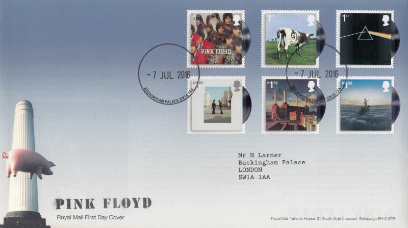 2016 (07) Pink Floyd (Stamps) - RM - Buckingham Palace CDS
