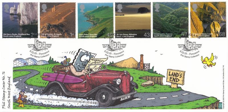 2005 (02) South West England - Phil Stamp 'Penzance' Official (Colour Version)
