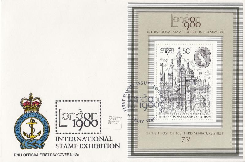 1980 (05) London 50p (M/S) - Pilgrim RNLI Cover - London SW H/S
