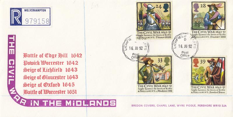1992 (06) Civil War - Bredon 'Start & Finish Of The English Civil War' Official - Lichfield CDS