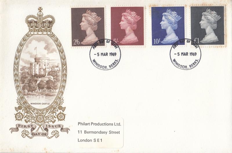 1969 (03) Machin High Values - Philart - Windsor FDI