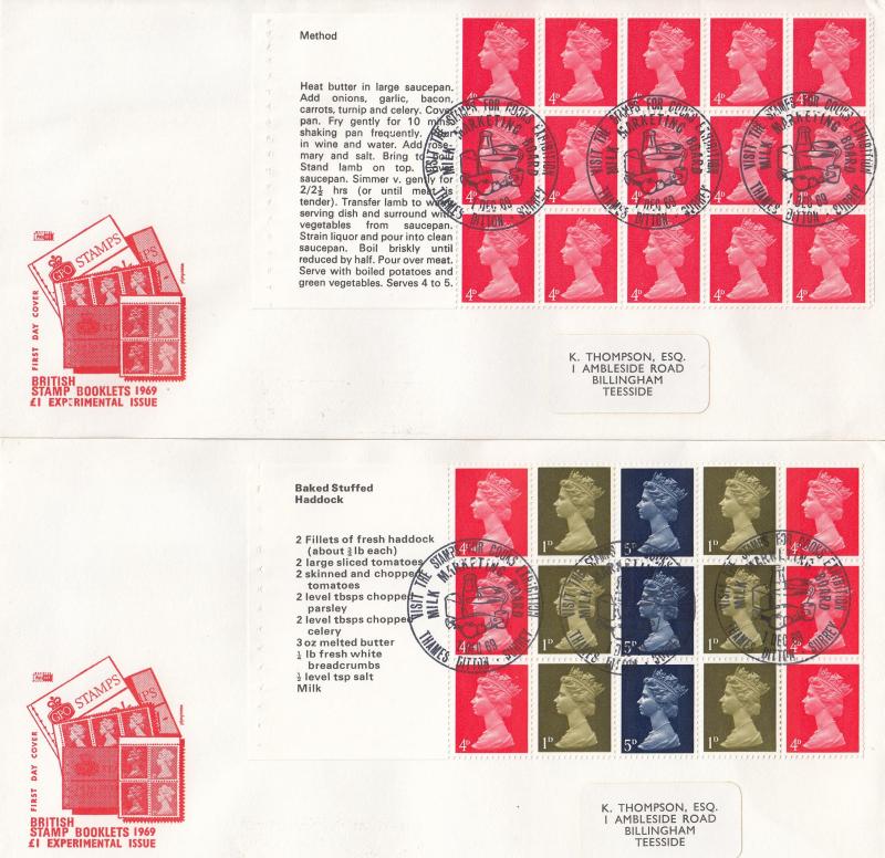 1969 (12) Stamps For Cooks Booklet - Philart (Set of Four) - Milk Marketing Board H/S