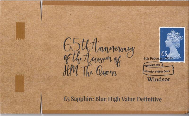 2017 (02) £5 Sapphire High Value Machin - Proper Goose FD Covers Official