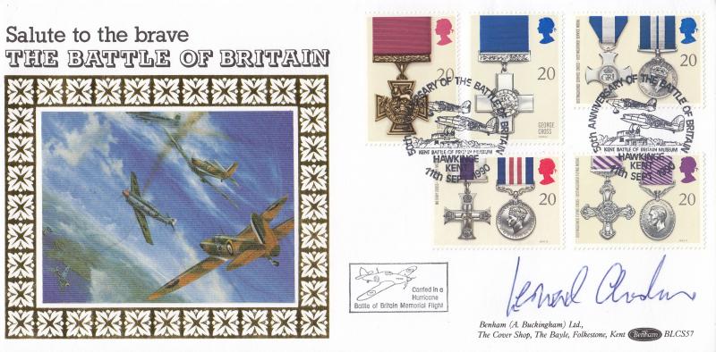 1990 (09) Gallantry - Benham BLCS 57 (Hawkinge) Official - Signed Leonard Cheshire VC