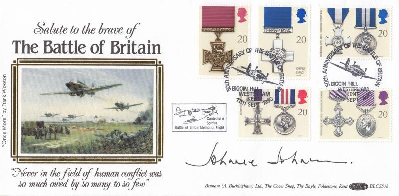 1990 (09) Gallantry - Benham BLCS 57 (Biggin Hill) Official - Signed Air Vice Marshall Johnnie Johnson