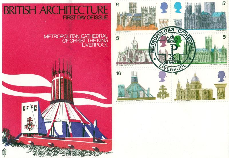 1969 (05) Cathedrals - Trident 'Liverpool Metropolitan Cathedral' Cover - Liverpool Metropolitan Cathedral H/S