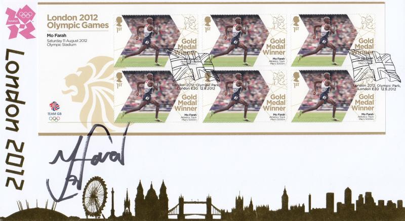 2012 (08) Olympic Gold Medal Winners - Internet Special - Signed by Mo Farah (5,000m)