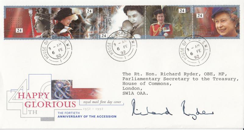 1992 (02) Accession - RM - House of Lords CDS - Signed by Richard Ryder