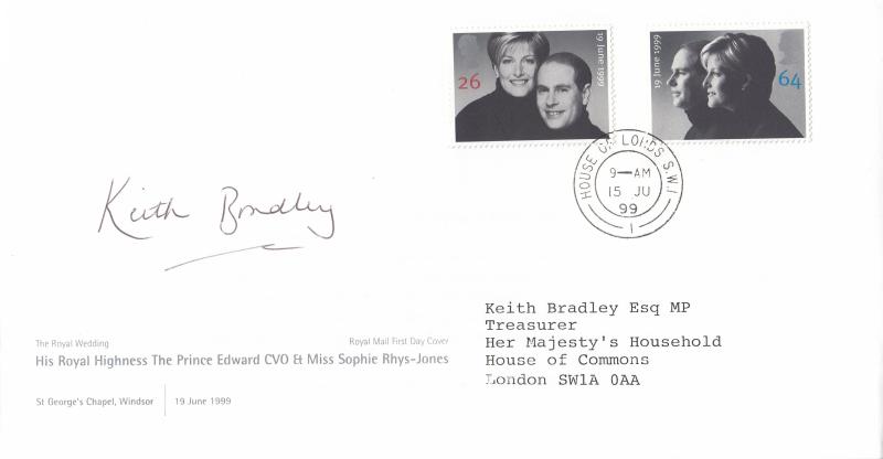 1999 (06) Wedding - RM - House of Lords CDS - Signed by Keith Bradley