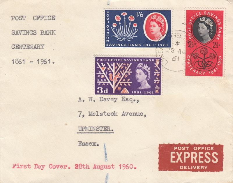 1961 (08) Post Office Savings Bank (POSB) - Plain - Lombard Street CDS