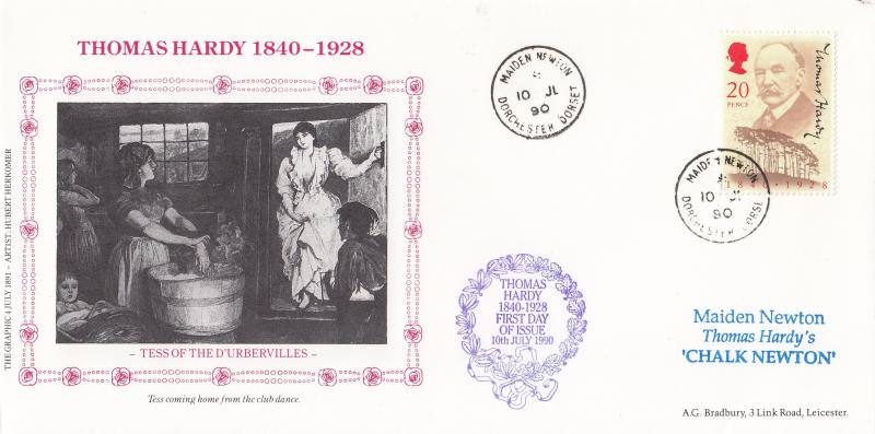 1990 (07) Thomas Hardy - Bradbury 'Tess Of The D'Urbervilles' Cover - Maiden Newton, Dorchester CDS