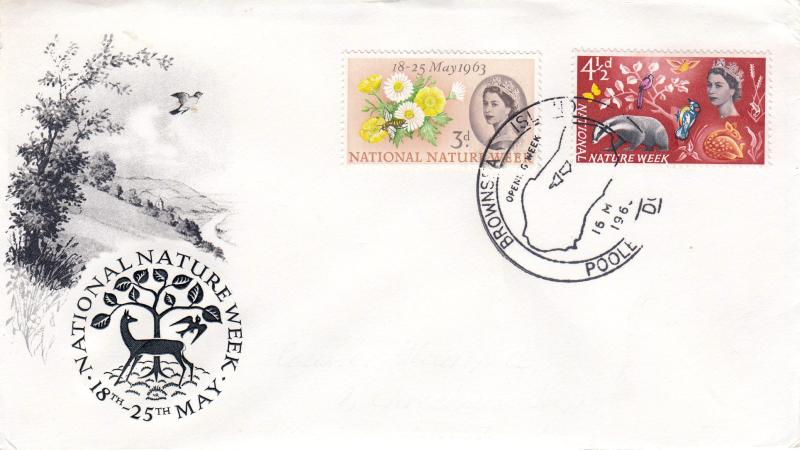 1963 (05) Nature - B&W 'Fields' Cover - Ord - Brownsea Island H/S