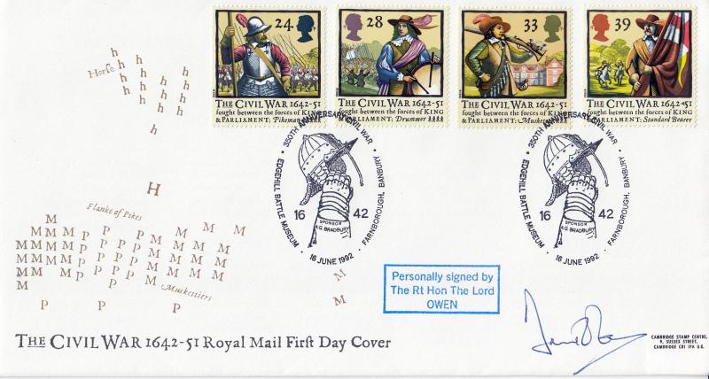 1992 (06) Civil War - RM - Edgehill Battle Museum H/S - Signed by Lord David Owen