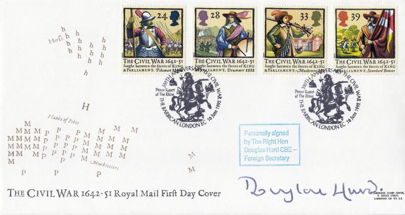 1992 (06) Civil War - RM - The Barbican H/S - Signed by Douglas Hurd