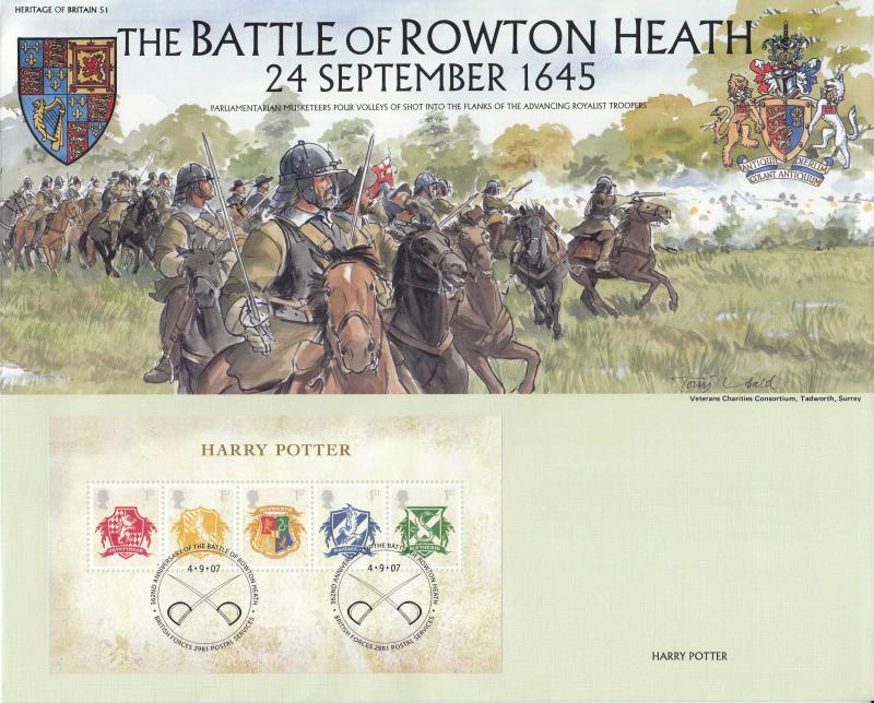 2007 (09) Harry Potter (M/S) - Heritage of Britain 'Battle of Rowton Heath' Special