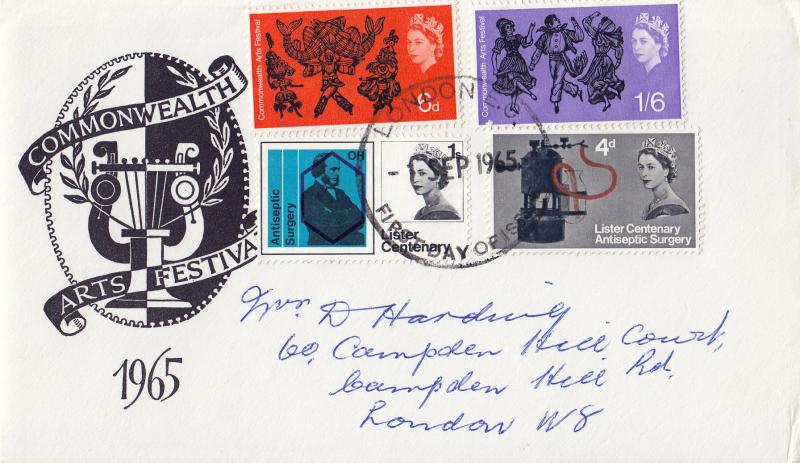 1965 (09) Arts & Lister - B&W Arts Festival Logo Cover - London EC FDI