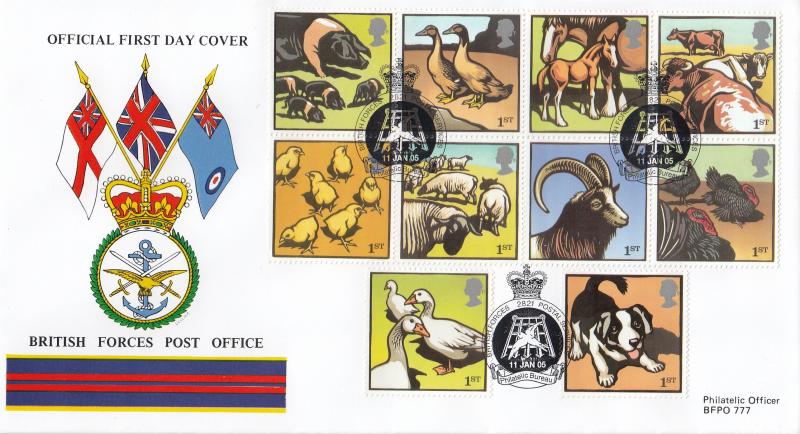2005 (01) Farm Animals - British Forces Post Office (BF2821PS) Official