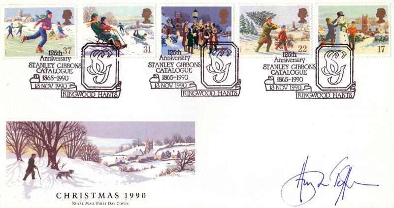 1990 (11) Christmas - RM - Stanley Gibbons Catalogue H/S - Signed by Hugh Jeffries