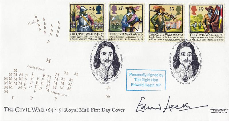 1992 (06) Civil War - RM - Naseby H/S - Signed by the late Edward Heath